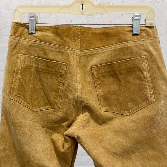 VINTAGE HEART MOON STAR -- Leather Jeans, Chamois Colored, Soft Suede-Feel - Picture 7 of 13